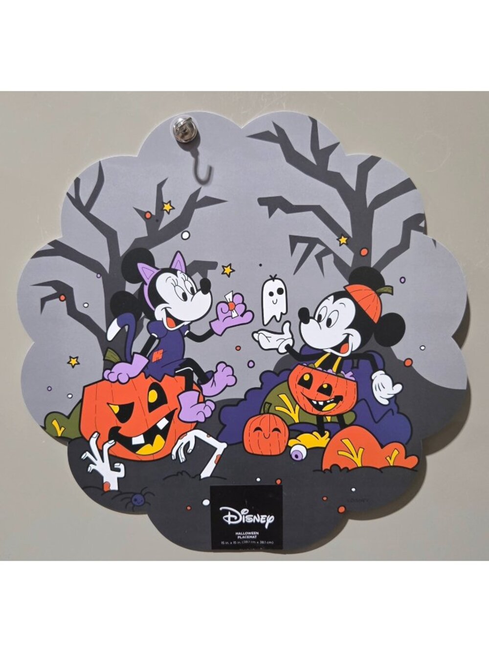 Disney Mickey & Minnie Mouse Scalloped Halloween Theme 15" Kitchen Placemat